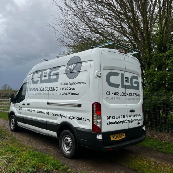 Clear Look Glazing vehicle graphics and branding