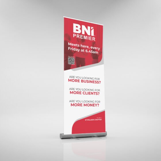 Roller banner design and large format printing in Leicester