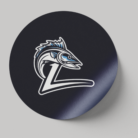 Larry's fishing brand identity and logo application