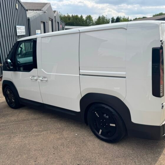 Vehicle graphics design from blank van to finished branded vehicle. BEFORE